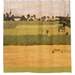 Village in France impressionist landscape art Shower Curtain