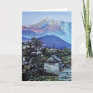 Village in Himalaya, Nepal- Greeting Card
