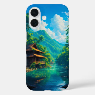 Village in Nature’s Embrace iPhone 16 Case