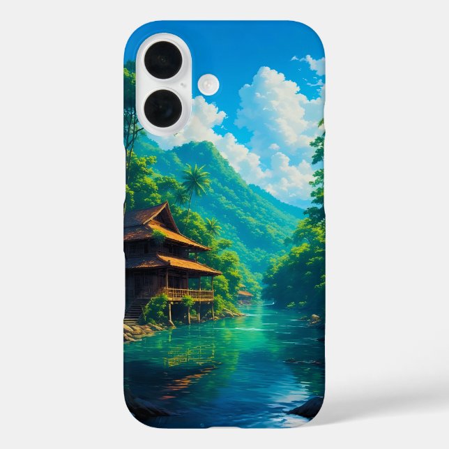 Village in Nature’s Embrace Case-Mate iPhone Case (Back)