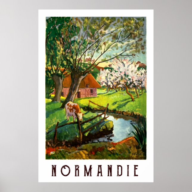 Village in Normandy, France Poster (Front)