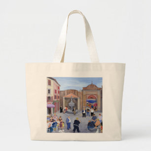 Village in Provence Large Tote Bag