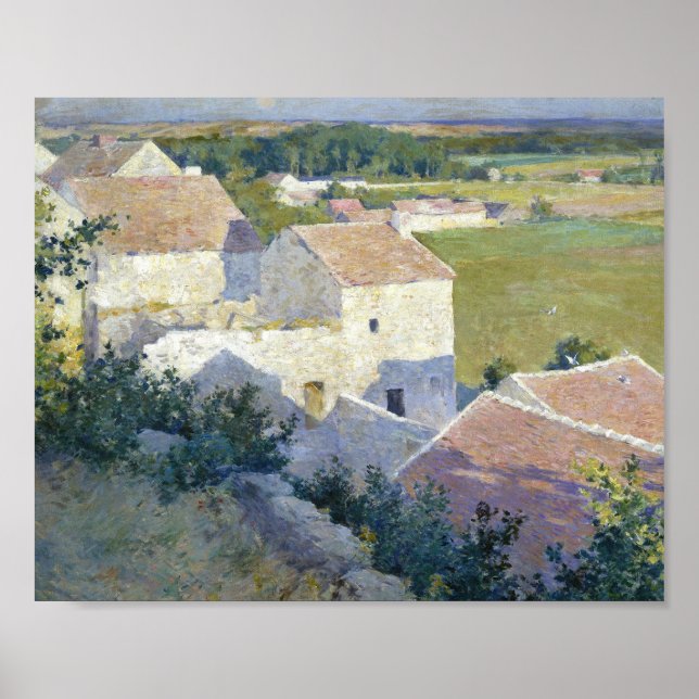 Village in Summer Landscape Painting Poster (Front)
