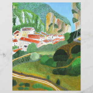 Village in the Mountain paper sheet