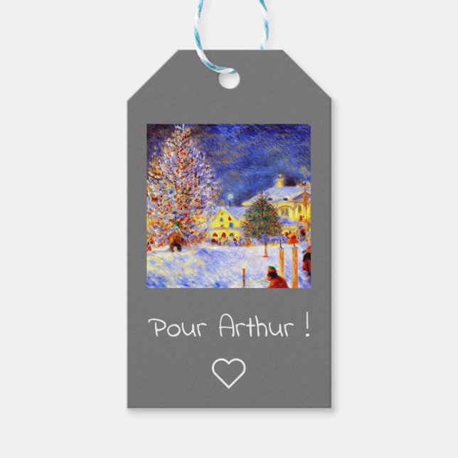 Village in winter gift tags (Front)
