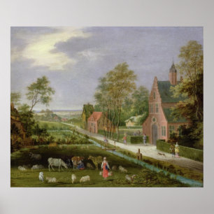 Village Landscape Poster