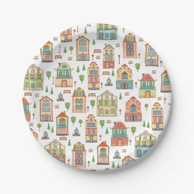 Village Neighbourhood City Homes Welcome Home Paper Plate (Front)