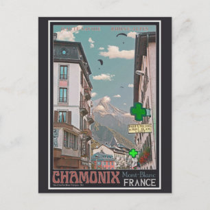 Village of Chamonix (black) Postcard
