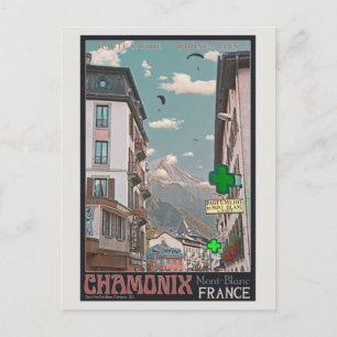 Village of Chamonix (black) Postcard