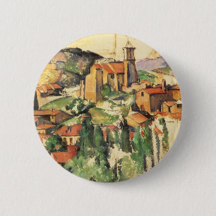 Village of Gardanne by Paul Cezanne, Vintage Art 6 Cm Round Badge
