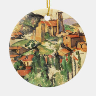 Village of Gardanne by Paul Cezanne, Vintage Art Ceramic Tree Decoration