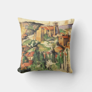 Village of Gardanne by Paul Cezanne, Vintage Art Cushion