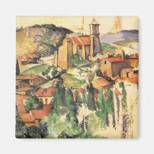 Village of Gardanne by Paul Cezanne, Vintage Art Magnet