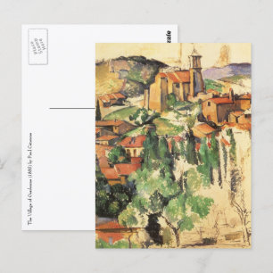 Village of Gardanne by Paul Cezanne, Vintage Art Postcard