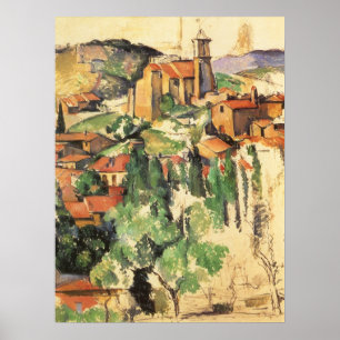 Village of Gardanne by Paul Cezanne, Vintage Art Poster