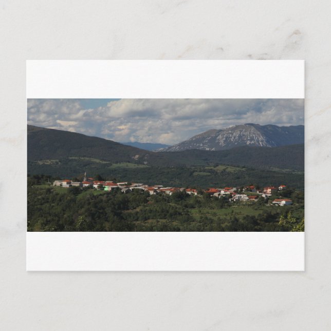 Village of Janezevo Brdo, Brkini Hills, Slovenia Postcard (Front)
