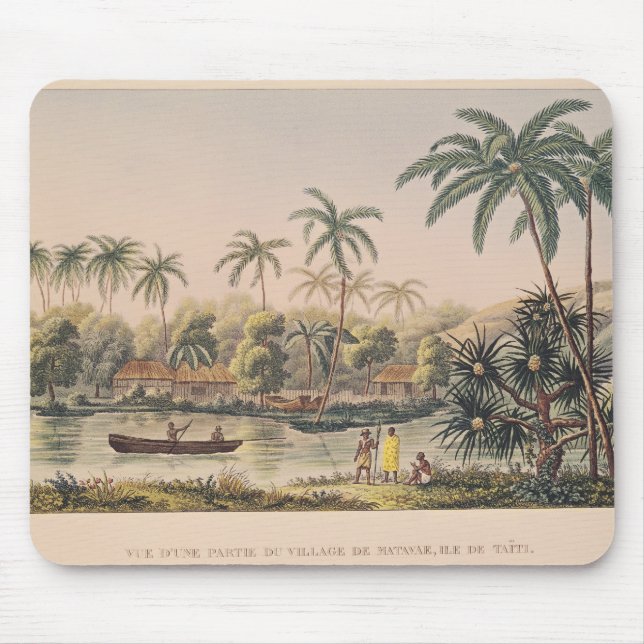 Village of Matavae, Tahiti Mouse Mat (Front)