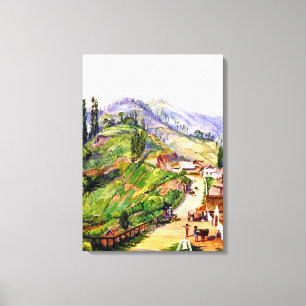 Village of Tosari, Java, 1876 painting Canvas Print