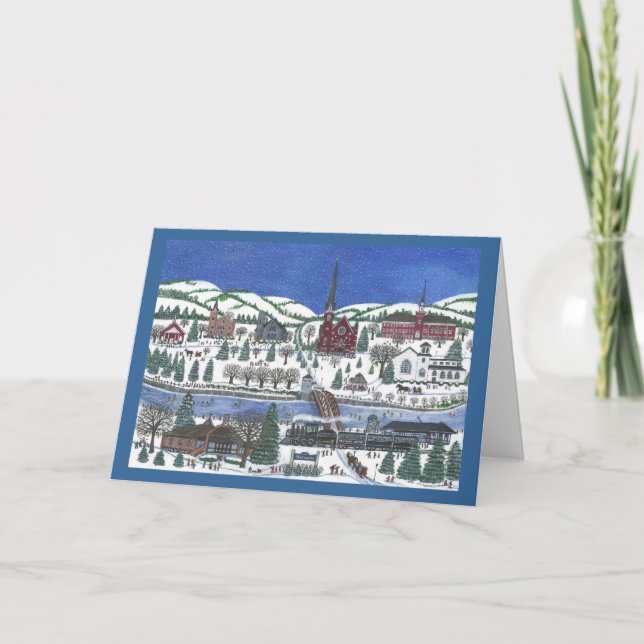 Village on Erie Canal Holiday Card (Front)