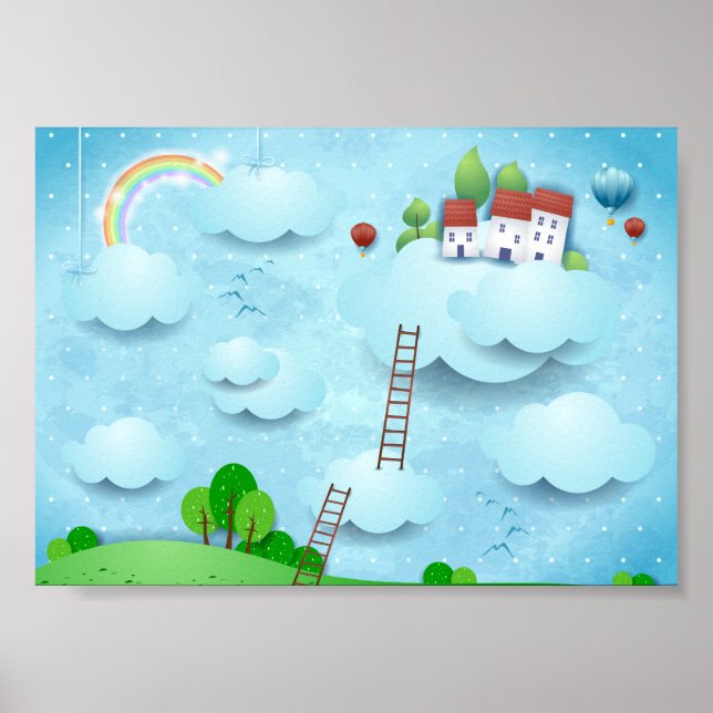 Village over the Clouds Poster (Front)