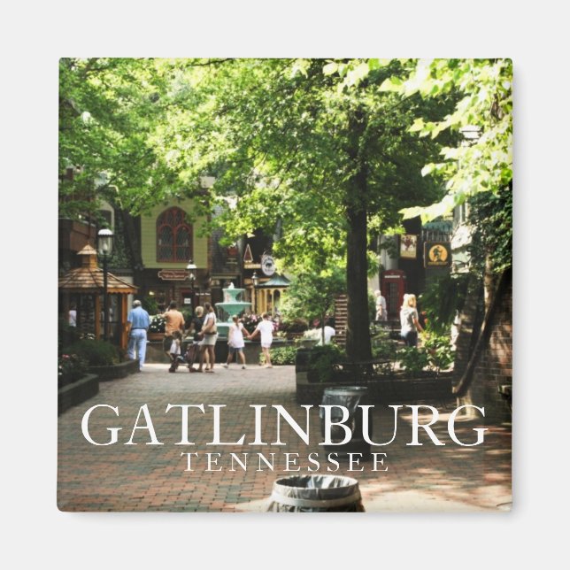 Village square in Gatlinburg, Tennessee souvenir Magnet (Front)