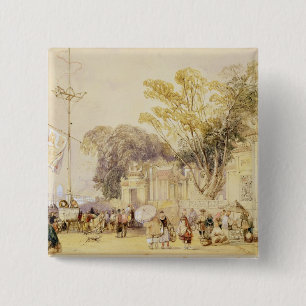 Village Square in the Bay of Hong Kong, plate 5 fr 15 Cm Square Badge