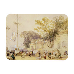 Village Square in the Bay of Hong Kong, plate 5 fr Magnet