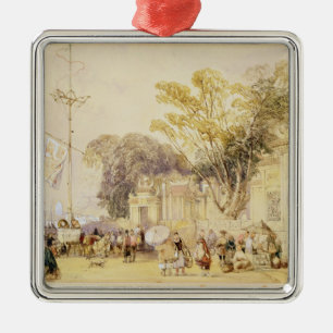 Village Square in the Bay of Hong Kong, plate 5 fr Metal Tree Decoration