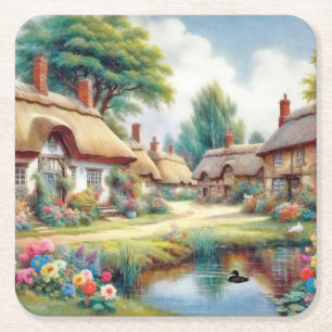 Village Square Paper Coaster