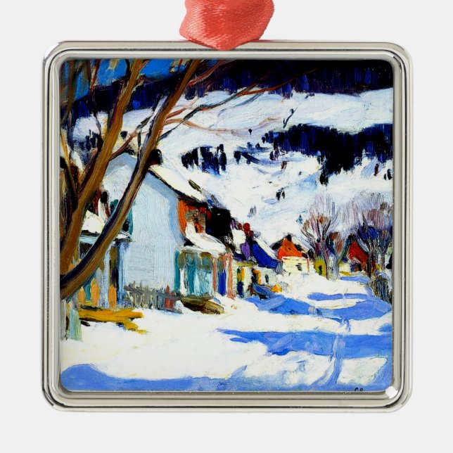 Village Street, Bair-Saint Paul Metal Tree Decoration (Front)