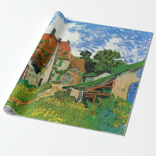 Village Street by Vincent van Gogh Wrapping Paper