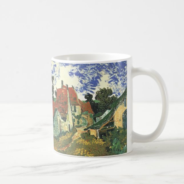 Village Street in Auvers by Vincent van Gogh Coffee Mug (Right)