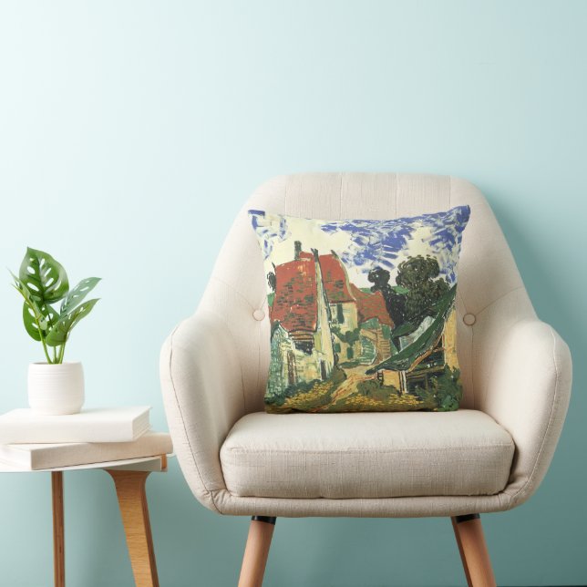 Village Street in Auvers by Vincent van Gogh Cushion (Chair)