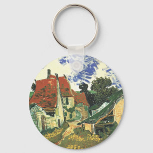 Village Street in Auvers by Vincent van Gogh Key Ring