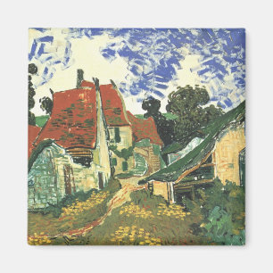Village Street in Auvers by Vincent van Gogh Magnet
