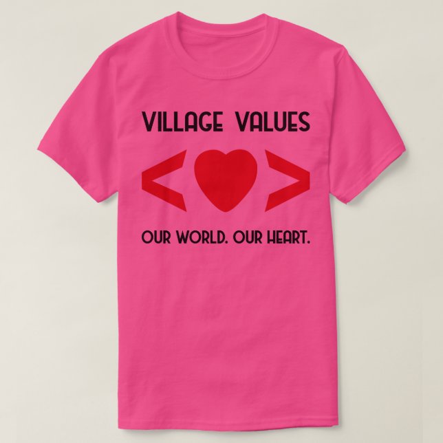 Village Values T-Shirt (Design Front)