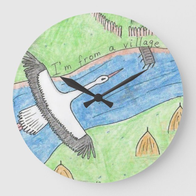 Village Vibes Large Clock (Front)