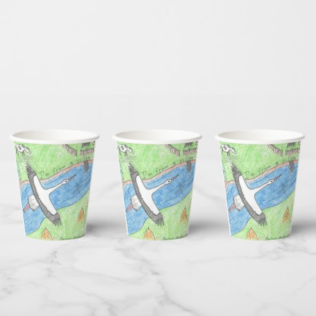 Village Vibes Paper Cups (Multi)