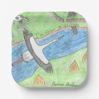 Village Vibes Paper Plate