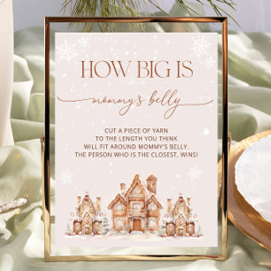 Village Winter Holiday How Big is Mummy's Belly Poster