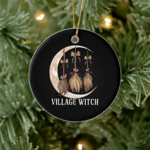 Village Witch Gothic Occult Wicca Pagan Nature Ceramic Tree Decoration