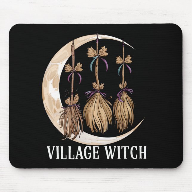 Village Witch Gothic Occult Wicca Pagan Nature Mouse Mat (Front)