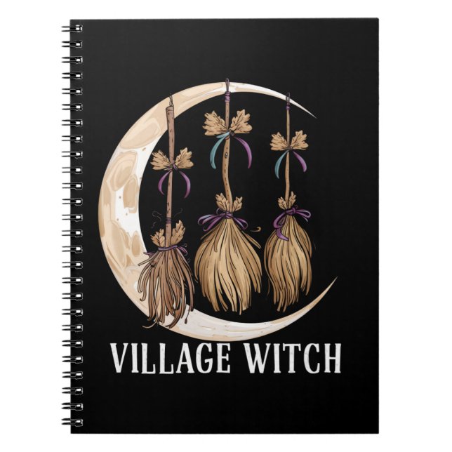 Village Witch Gothic Occult Wicca Pagan Nature Notebook (Front)