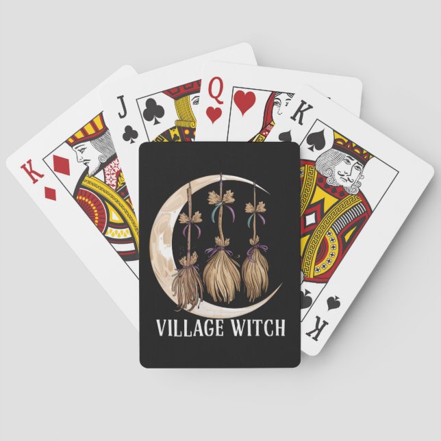 Village Witch Gothic Occult Wicca Pagan Nature Playing Cards (Back)