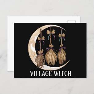 Village Witch Gothic Occult Wicca Pagan Nature Postcard