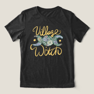 Village Witch Triple Moon Goddess Symbol Tri-Blend Shirt
