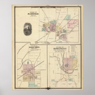 Villages of Platteville, Boscobel and Darlington Poster
