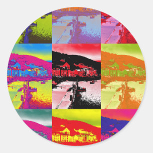 VILLAGES OF WALES CLASSIC ROUND STICKER