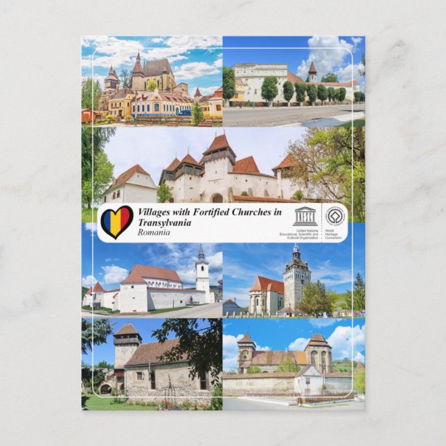 Villages with Fortified Churches in Transylvania P Postcard (Front)