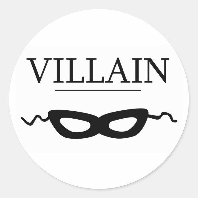 Villain Classic Round Sticker (Front)